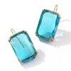 1 Pair Elegant Classic Style Rectangle Transparent Copper Drop Earrings