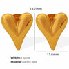 1 Pair Elegant Classic Style Streetwear Heart Shape Polishing Plating Hollow Out 304 Stainless Steel 18K Gold Plated Ear Studs