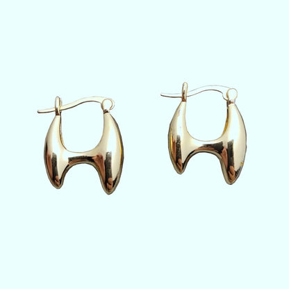 1 Pair Elegant Classical Simple Style Letter Copper 18K Gold Plated Earrings