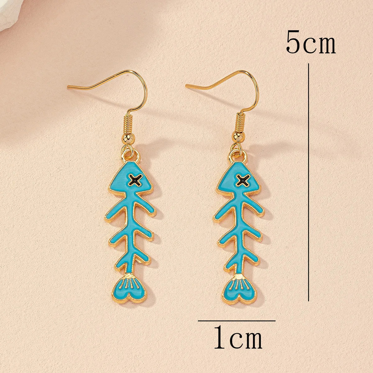 1 Pair Elegant Cute IG Style Fish Bone Zinc Alloy Drop Earrings