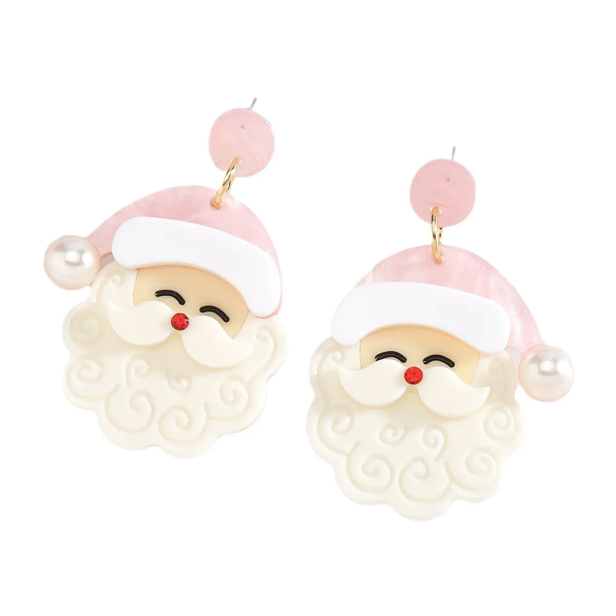 1 Pair Elegant Cute Streetwear Santa Claus Arylic Drop Earrings