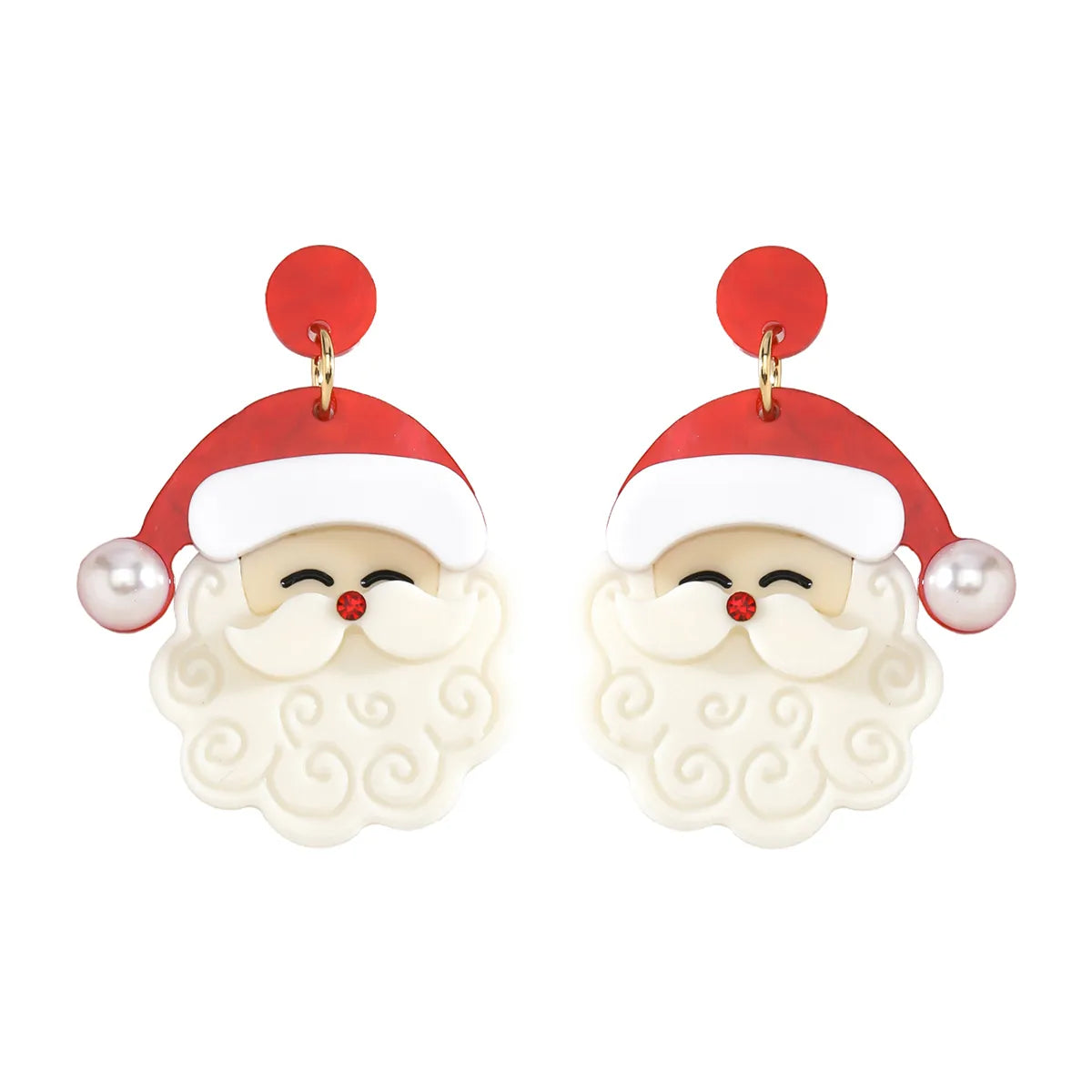 1 Pair Elegant Cute Streetwear Santa Claus Arylic Drop Earrings