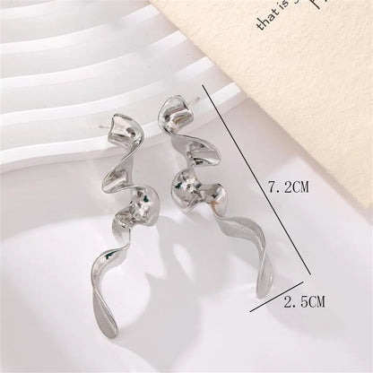 1 Pair Elegant Exaggerated Geometric Plating Alloy Gold Plated Silver Plated Drop Earrings