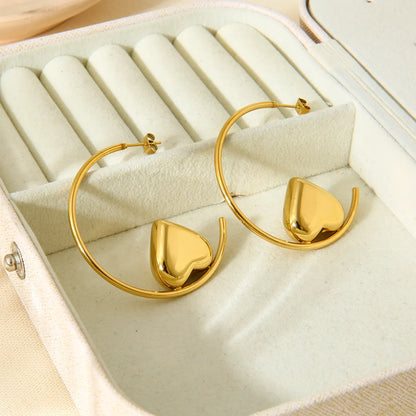 1 Pair Elegant Exaggerated Geometric Plating Stainless Steel Earrings