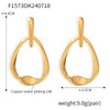 1 Pair Elegant Exaggerated Modern Style Water Droplets Copper 18K Gold Plated Drop Earrings