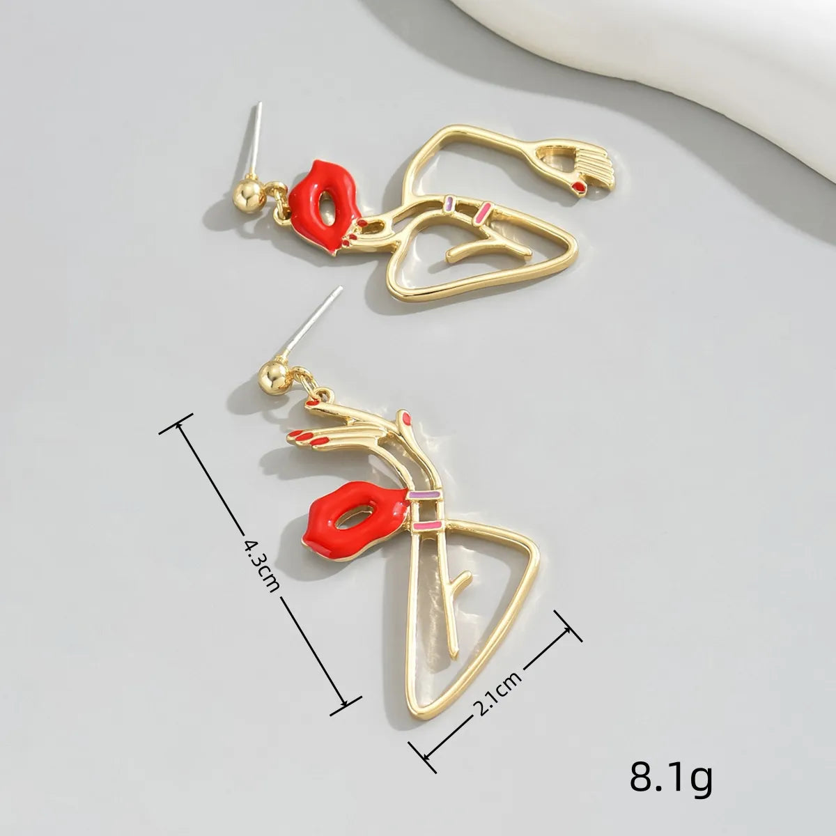 1 Pair Elegant Flower Crochet Lace Painted Alloy Iron Drop Earrings