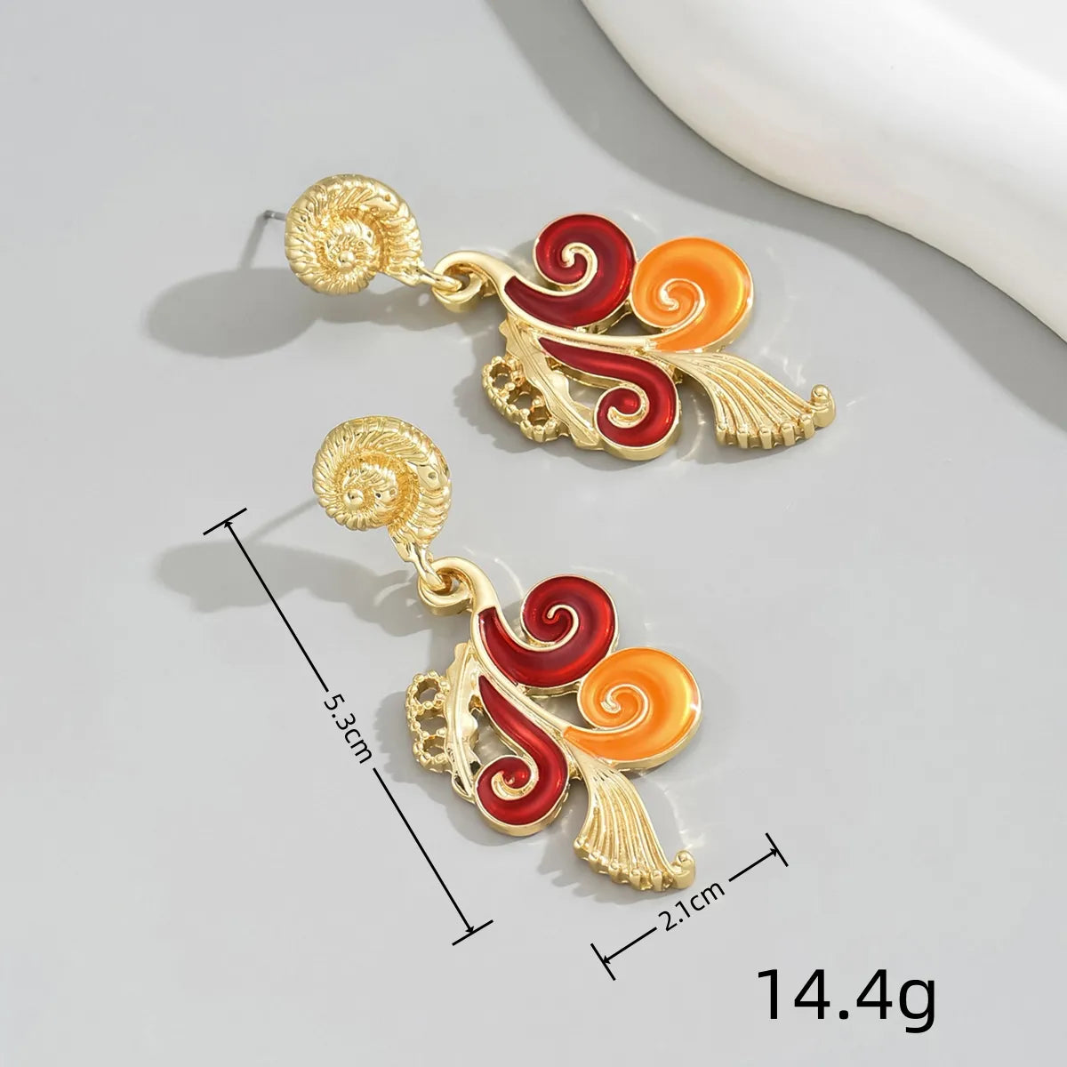 1 Pair Elegant Flower Crochet Lace Painted Alloy Iron Drop Earrings