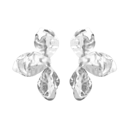 1 Pair Elegant Flower Petal Plating Alloy Ear Studs