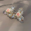 1 Pair Elegant Flower Resin Ear Studs