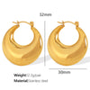 1 Pair Elegant French Style Commute U Shape Semicircle Polishing Plating 304 Stainless Steel 18K Gold Plated Earrings