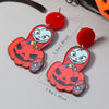 1 Pair Elegant Funny Streetwear Geometric Painted Arylic Drop Earrings