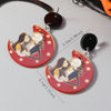 1 Pair Elegant Funny Streetwear Geometric Painted Arylic Drop Earrings