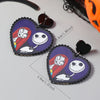 1 Pair Elegant Funny Streetwear Geometric Painted Arylic Drop Earrings