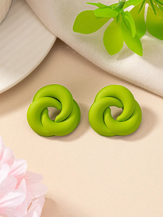 1 Pair Elegant Geometric Alloy Ear Studs