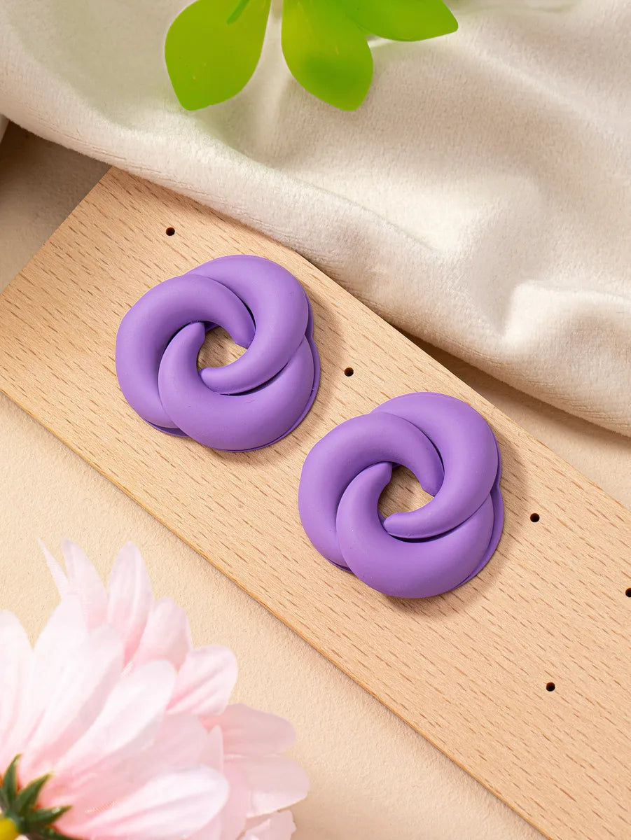 1 Pair Elegant Geometric Alloy Ear Studs