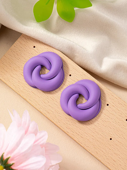 1 Pair Elegant Geometric Alloy Ear Studs