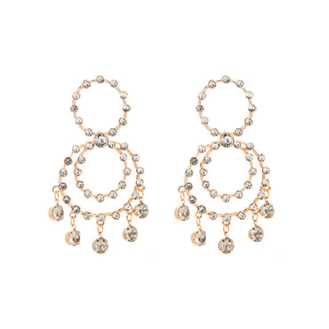 1 Pair Elegant Geometric Circle Alloy Drop Earrings