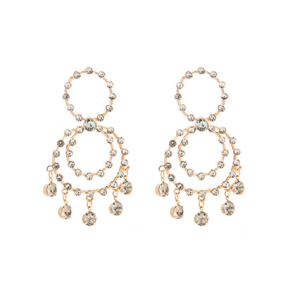 1 Pair Elegant Geometric Circle Alloy Drop Earrings