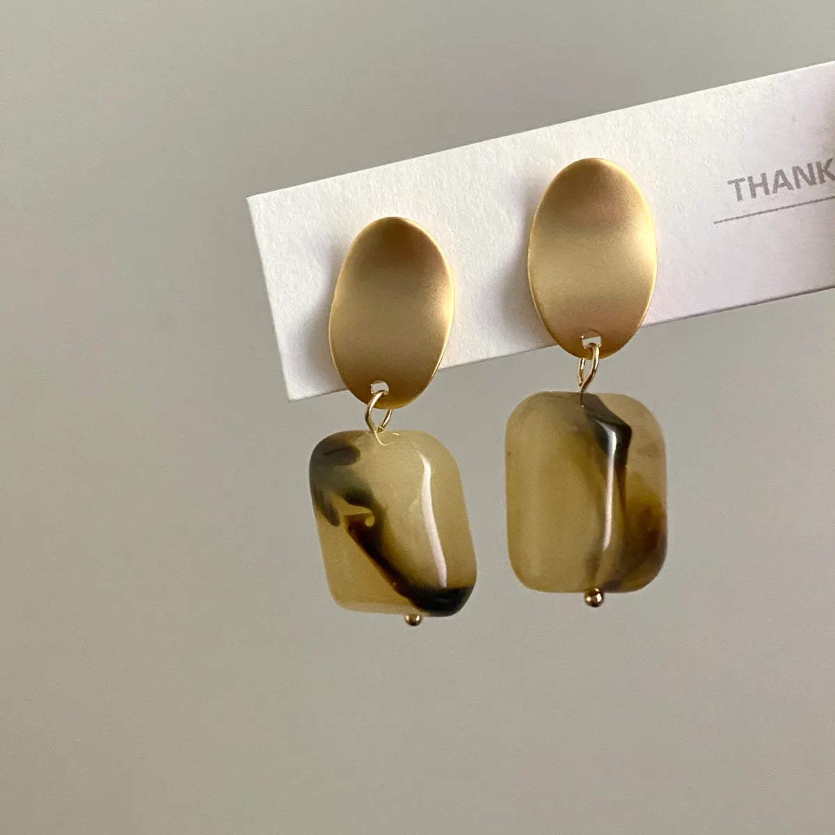 1 Pair Elegant Geometric Copper 18K Gold Plated Drop Earrings