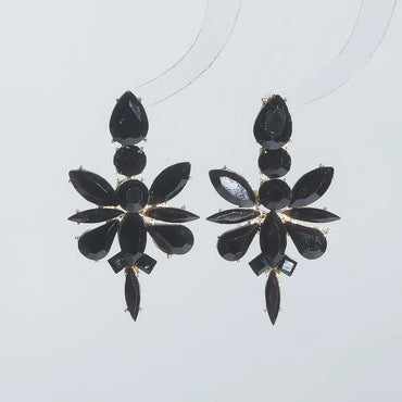 1 Pair Elegant Geometric Inlay Alloy Rhinestones Zircon Drop Earrings