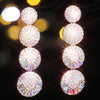 1 Pair Elegant Geometric Inlay Alloy Rhinestones Zircon Drop Earrings