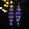 1 Pair Elegant Geometric Inlay Alloy Rhinestones Zircon Drop Earrings