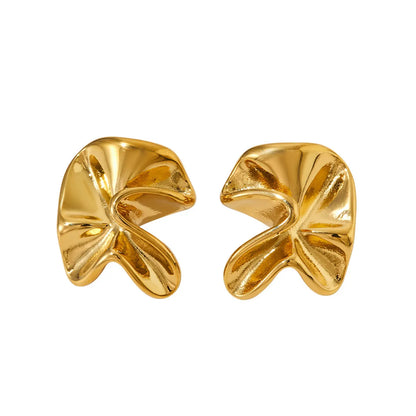 1 Pair Elegant Geometric Irregular Plating Stainless Steel Ear Studs