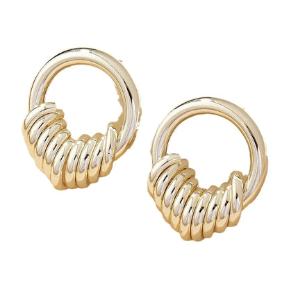 1 Pair Elegant Geometric Plating Alloy Earrings