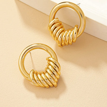 1 Pair Elegant Geometric Plating Alloy Earrings