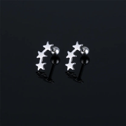 1 Piece Elegant Geometric Plating Stainless Steel Ear Studs