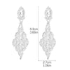 1 Pair Elegant Geometric Water Droplets Heart Shape Plating Inlay Alloy Rhinestones Drop Earrings