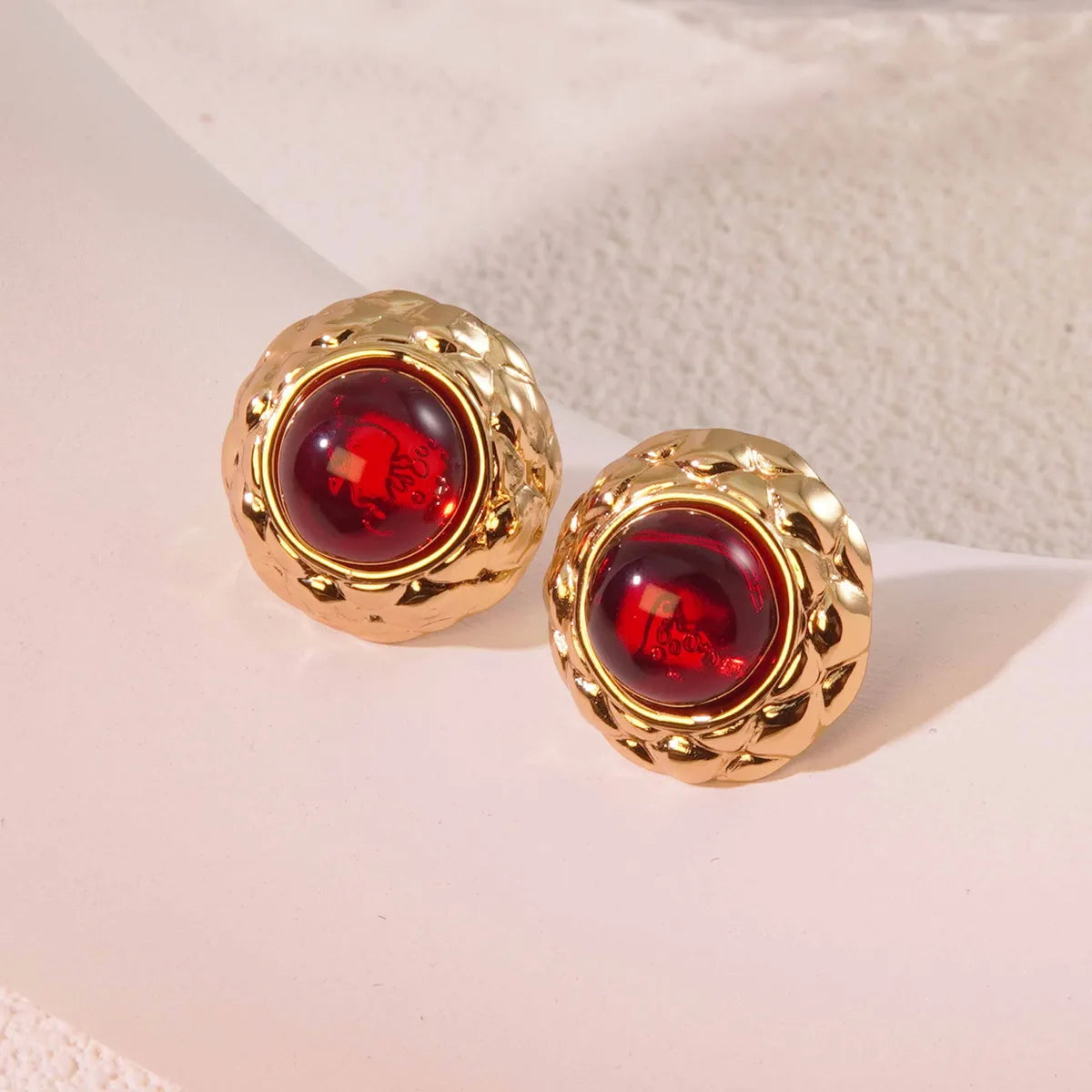 1 Pair Elegant Glam Classic Style Geometric 304 Stainless Steel Imitation Gold  Ear Studs