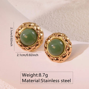 1 Pair Elegant Glam Classic Style Geometric 304 Stainless Steel Imitation Gold  Ear Studs