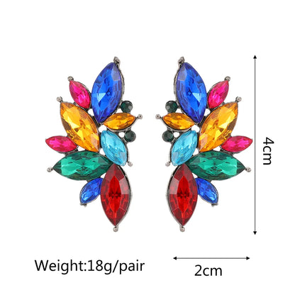 1 Pair Elegant Glam Luxurious Geometric Wings Plating Inlay Zinc Alloy Rhinestones Ear Studs