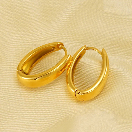 1 Pair Elegant Glam Retro U Shape Polishing Plating Stainless Steel 18k Gold Plated Earrings