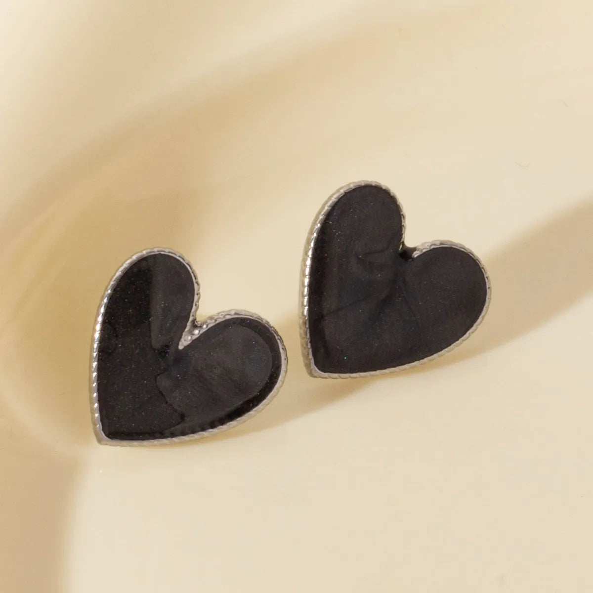 1 Pair Elegant Heart Shape 304 Stainless Steel Ear Studs