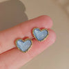 1 Pair Elegant Heart Shape Alloy Inlay Zircon Women'S Drop Earrings