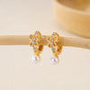 1 Pair Elegant Heart Shape Bow Knot Inlay Brass Zircon Drop Earrings