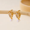 1 Pair Elegant Heart Shape Bow Knot Inlay Brass Zircon Drop Earrings