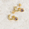 1 Pair Elegant Heart Shape Plating Inlay Copper Zircon 14k Gold Plated Ear Studs