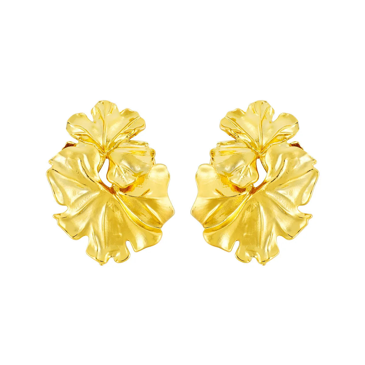 1 Pair Elegant Irregular Plating Alloy Gold Plated Drop Earrings