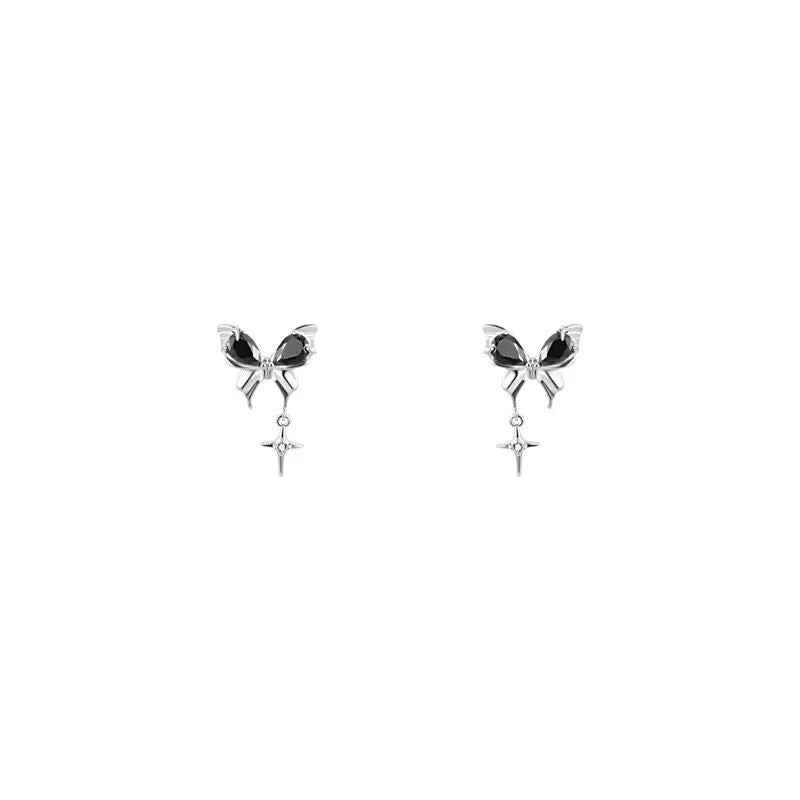 1 Pair Elegant Lady Butterfly Plating Inlay Alloy Zircon Drop Earrings