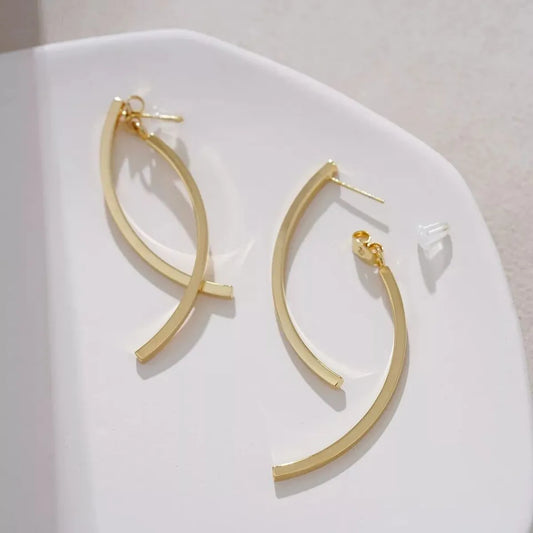 1 Pair Elegant Lady Fish Plating Stainless Steel Earrings