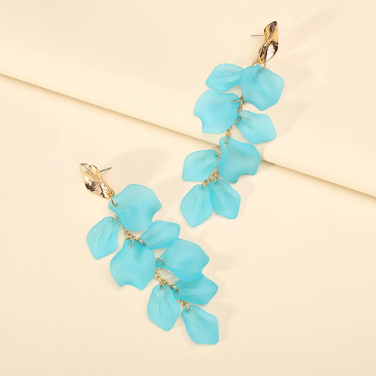 1 Pair Elegant Lady Flower Plating Zinc Alloy Drop Earrings