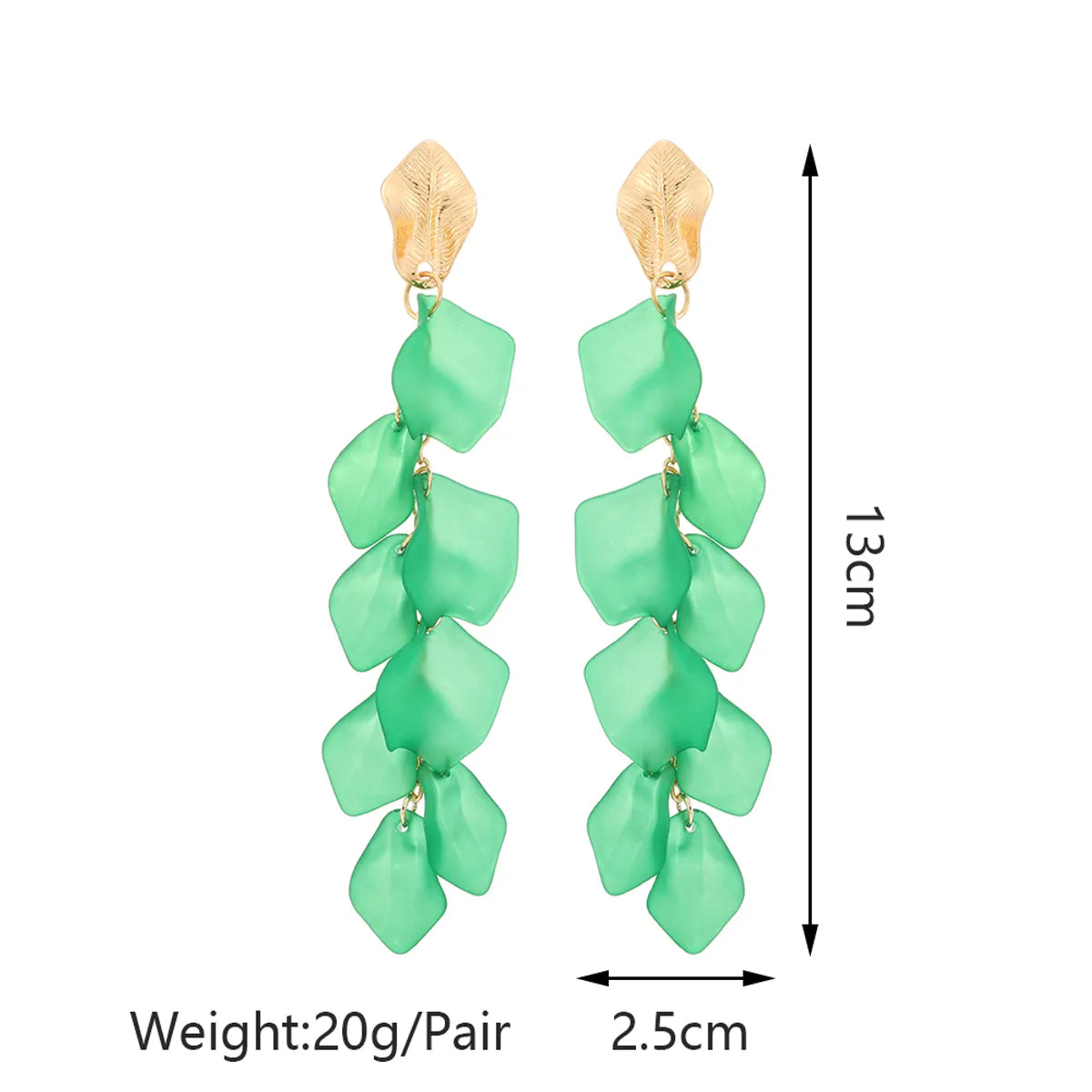 1 Pair Elegant Lady Flower Plating Zinc Alloy Drop Earrings