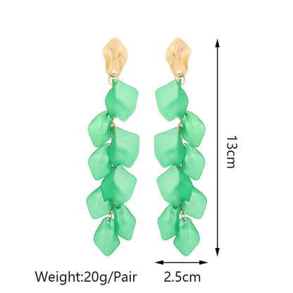 1 Pair Elegant Lady Flower Plating Zinc Alloy Drop Earrings