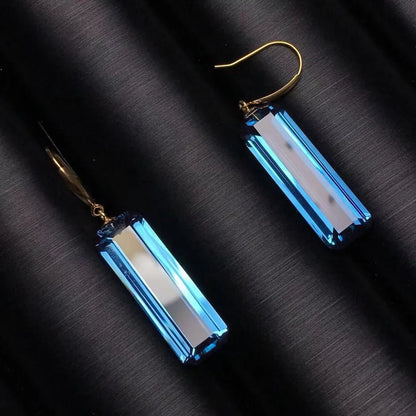 1 Pair Elegant Lady Geometric Copper Drop Earrings