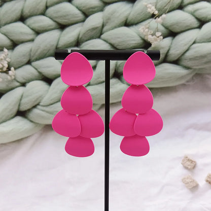 1 Pair Elegant Lady Geometric Metal Drop Earrings