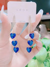 1 Pair Elegant Lady Geometric Plating Inlay Alloy Artificial Gemstones Drop Earrings