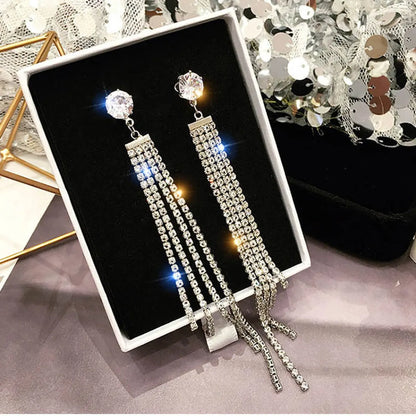 1 Pair Elegant Lady Geometric Plating Inlay Alloy Artificial Gemstones Drop Earrings